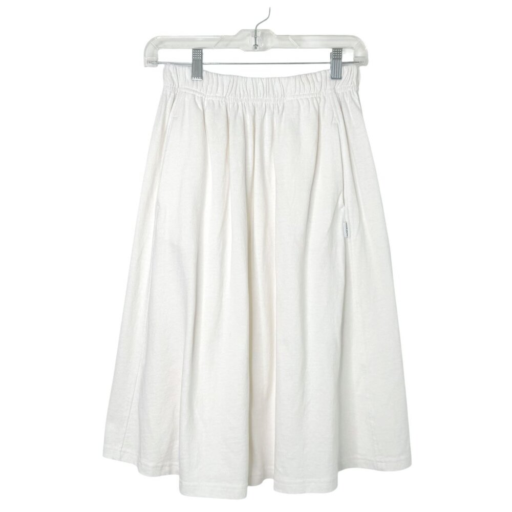 Le Bon Shoppe Pull on Jersey Skirt in Vintage White NWT
